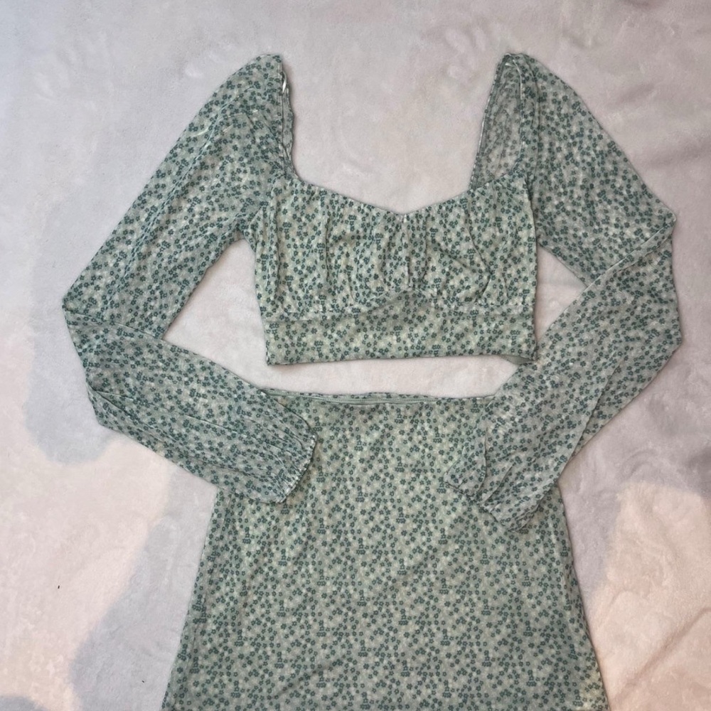 Altar'd State Set - Crop Top (size S) & Mini Skirt (size XS)